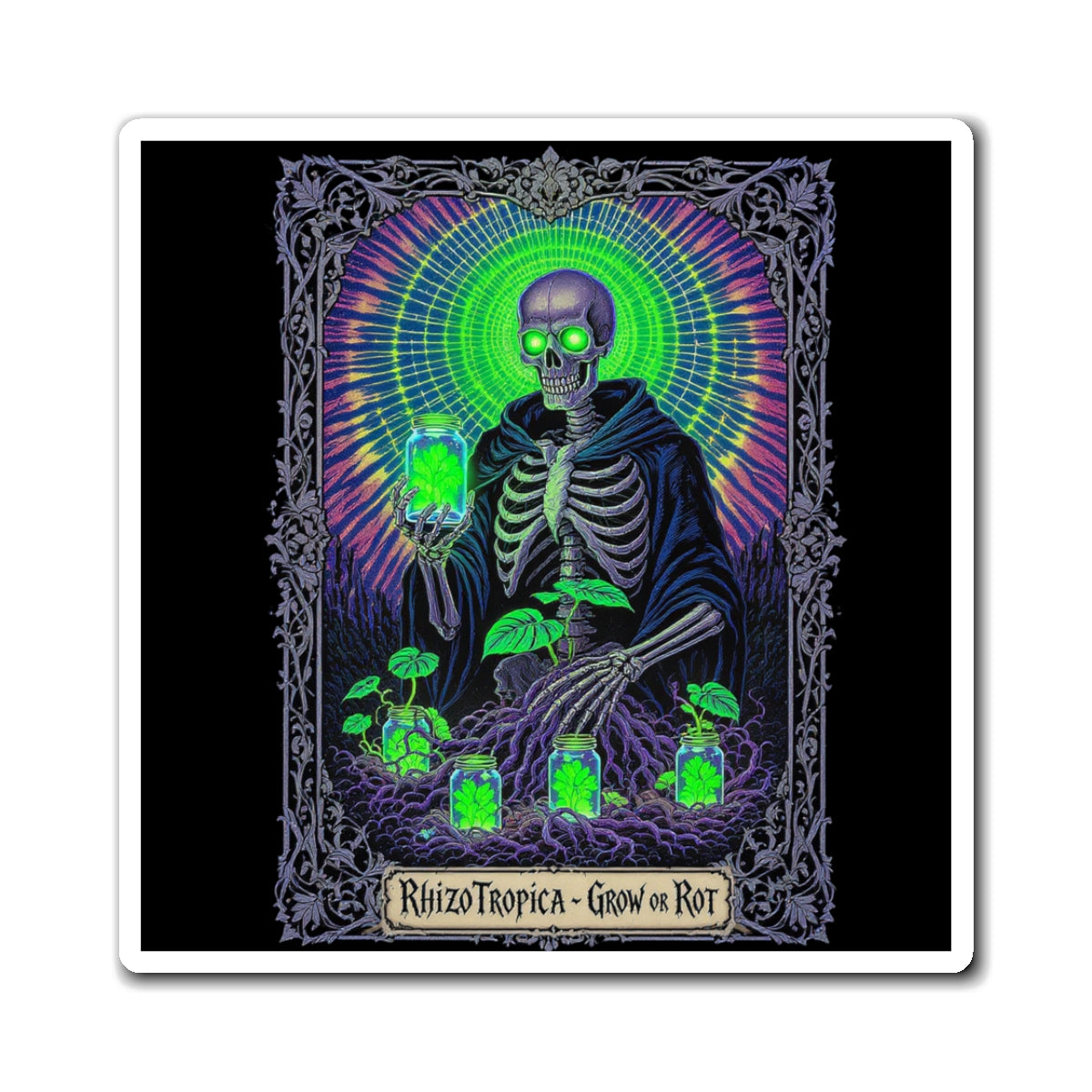 RhizoTropica Skull Magnet - Grow or Rot
